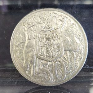 Australian 1966 80% Silver Round 50c Piece - HL28484-4