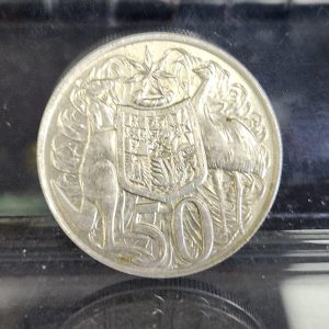 Australian 1966 80% Silver Round 50c Piece - HL28484-1