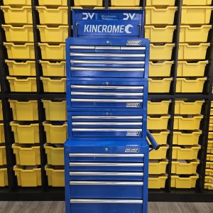 Kincrome Blue Steel 5 Drawer Trolley and 3 Tier Toolbox - LG28232