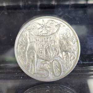 Australian 1966 80% Silver Round 50c Piece - HL28484-5