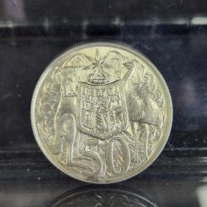 Australian 1966 80% Silver Round 50c Piece - HL28484-14