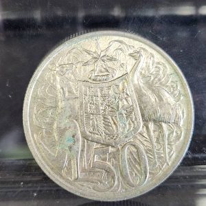 Australian 1966 80% Silver Round 50c Piece - HL28484-2