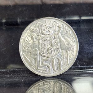 Australian 1966 80% Silver Round 50c Piece - HL28484-17