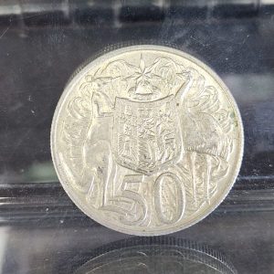 Australian 1966 80% Silver Round 50c Piece - HL28484-6