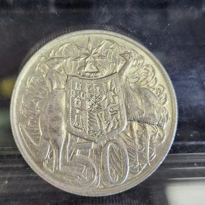 Australian 1966 80% Silver Round 50c Piece - HL28484-11