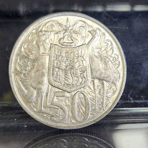 Australian 1966 80% Silver Round 50c Piece - HL28484-9