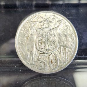 Australian 1966 80% Silver Round 50c Piece - HL28484-3
