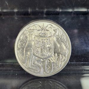 Australian 1966 80% SIlver Round 50c Piece - HL28484-13