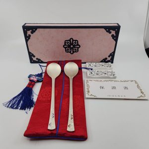 99% Silver Plum Blossom Spoon Set - HL27892