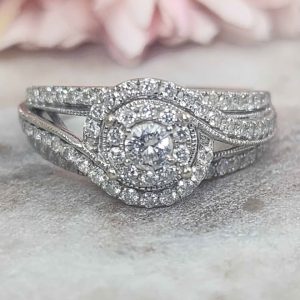 Ladies 14ct White Gold Diamond Ring (5.2gms) - HL24383