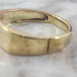 Mens 9ct Yellow Gold Signet Ring (3.5gms) - HL27067