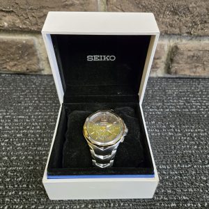 MENS SEIKO COUTURA SOLAR WATCH SILVER AND BRONZE - LG32483