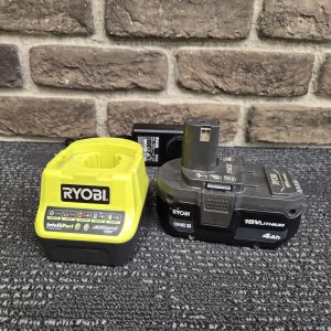 RYOBI 18V 4.0AH BATTERY WITH CHARGER