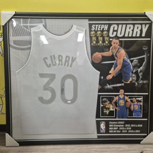 Stephen Curry Framed & Autographed Jersey - HL32494