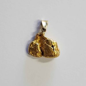 Unisex 24ct Gold Nugget Pendant - HL33347