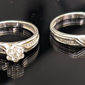 Lab Grown 2/5 Carat Diamond Flower Shaped Bridal Set - LG23804